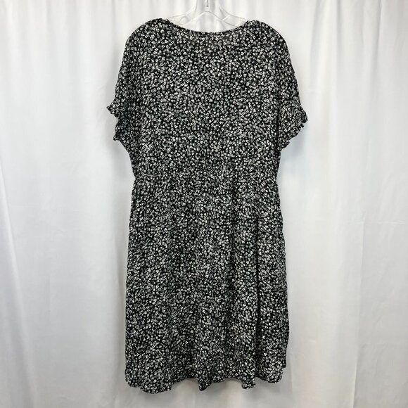 Maurices Womens Floral Short Sleeve Round Neck A-Line Hi Low Dress Size Large - Picture 2 of 8